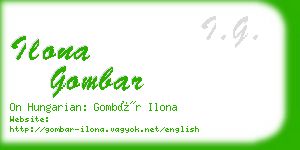 ilona gombar business card